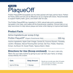 ProDen PlaqueOff Scoopables: Salmon-Flavored Dental Bites for Cats - Natural Kelp Formula for Plaque & Tartar Control, Freshens Breath- 45 Scoops
