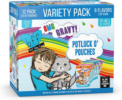 Weruva B.F.F. OMG - Best Feline Friend Oh My Gravy!, Variety Pack, Potluck O' Pouches, Wet Cat Food