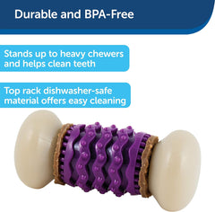 PetSafe Busy Buddy Nobbly Nubbly Treat Holding Dog Toy – Strong Chewers – Challenging - Treat Rings Included - Multi Color