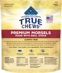 True Chews - Blue Buffalo True Chews Premium Morsels Dog Treats, Made in The USA with Natural Ingredients, Steak, 10-oz Bag