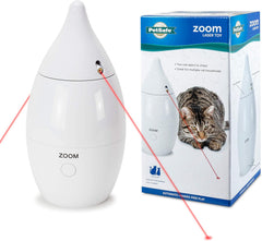 PetSafe Zoom Rotating Laser Cat Toy - Encourages Multi-Cat Play - Dual Red Laser Beams - Motion Toy - Whisper Quiet Operation - Battery Operated