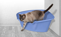 Van Ness Corner High Sides Cat Litter Pan, Large, Blue