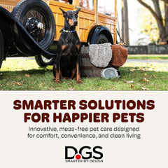 Dog Gone Smart The Dirty Dog Shammy - Fast Drying Plush Shammy Towel with Dual Hand Pockets and Elastic - Super Absorbent Microfiber and Machine Washable -Pacific Blue