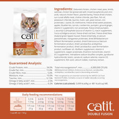 Catit Recipes Double Fusion Adult Cat Food – Chicken Recipe, High-Protein, Freeze-Dried Raw Toppings, No by-Products, Minimally Processed for Optimal Nutrition