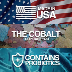 Cobalt Aquatics Premium Tropical with Blue Flakes Fish Food - Ideal for Fish Aquariums & Tanks, Enhances Fish Health, Digestion & Colors
