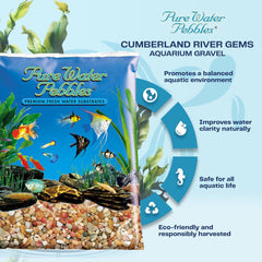 Cumberland River Aquarium Gravel - Non-Toxic, Colorfast, Vibrant Substrate for Aquariums, Terrariums, Ponds & Crafts
