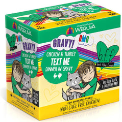 Weruva B.F.F. OMG - Best Feline Friend Oh My Gravy!, Chicken & Turkey Text Me with Chicken & Turkey in Gravy 2.75-oz(Pack of 12)