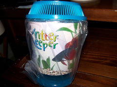 Lee's Kritter Keeper, Round with Lid and Pedestal - Small