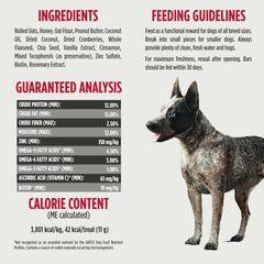 Nulo Functional Granola Bars, Healthy Dog Treats, Oven Baked, Made with Prebiotics and Probiotics, Contains No Added Salt, Sugar, or Molasses, 10 Ounce Bag