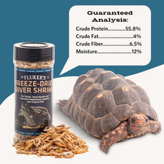 Fluker’s Freeze-Dried Insects - River Shrimp, Turtle Shrimp, Shrimp Turtle Food - Nutrient-Rich Shrimp for Turtles, Reptiles, Birds & Tropical Fish, 1 oz
