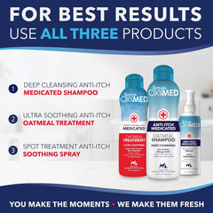 TropiClean Oxymed Medicated Cat & Dog Conditioner For Itchy Skin | Skin Soothing Oatmeal Conditioner For Dogs & Cats