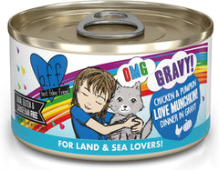 Weruva B.F.F. OMG - Best Feline Friend Oh My Gravy!, Love Munchkin! with Chicken & Pumpkin in Gravy Cat Food