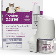 Comfort Zone Savings Kit: 2 Cat Calming Diffusers & 2 Refills; Cat Pheromones Help Anxiety; Reduce Stress, Urine Marking, Scratching
