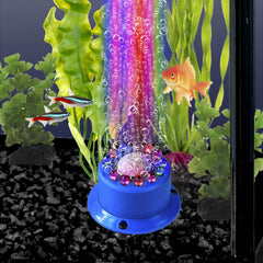 Penn-Plax Cascade Multi-Colored Rainbow LED Air Stone – Great Bubbler for Freshwater & Saltwater Aquariums – 2.5” Diameter