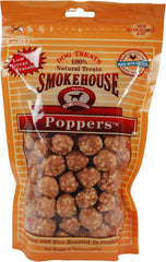 Smokehouse 100-Percent Natural Chicken Poppers Dog Treats, 8-Ounce