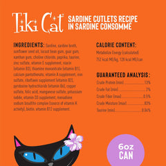 Tiki Cat Grill Wet Cat Food, Sardine Cutlets