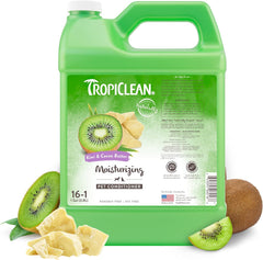 TropiClean Dog Conditioner, Professional Detangling & Moisturizing Conditioner, Puppy Safe, Made in the USA, Kiwi & Cocoa Butter Scent 1 gal