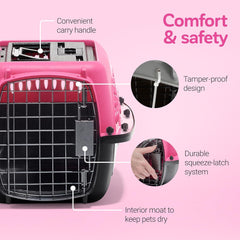 Petmate Dog Crates for Small Dogs & Cat Carriers, Two-Door Plastic Pet Kennel, Top & Front Loading, Made in USA
