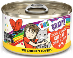 Weruva B.F.F. OMG - Best Feline Friend Oh My Gravy!, Chicken & Salmon Stir It Up with Chicken & Salmon in Gravy