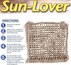 PENN-PLAX Reptology Lizard Lounger Sun Lover Basking Platform – 100% Natural Seagrass Fiber – Ideal for Bearded Dragons, Anoles, Geckos, and Other Reptiles