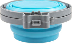 Loving Pets Travel Double Diner Dog Bowl, Blue