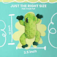 Snugarooz Lilly The Frog Plush Dog Toy with Repair Patch – Soft, Durable & Crinkly – Squeaky Plush Fun for Medium Dogs – Gentle Chewing & Snuggling Toy