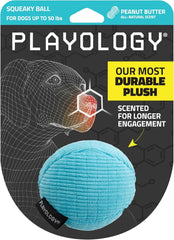 Playology Plush Squeaky Ball , All Natural Beef Scented Plush Dog Toy