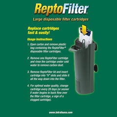 TetraFauna ReptoFilter Filter Cartridges 3 Count, Filter Cartridge Refills