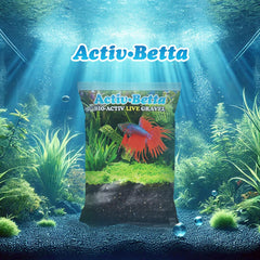 Activ Betta Black Aquarium Gravel - 1 lb - Natural Freshwater Substrate with Live Beneficial Elements - Instant Cycling, Easy Maintenance