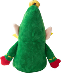 Snugarooz Holiday Elf The Gnome 8" Plush Dog Toy with Repair Patch - Squeaky, Crinkle Toy for Dogs - Festive Holiday Fun for Small to Medium Dogs