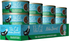 Tiki Cat Aloha Friends, Tuna, Ocean Whitefish & Pumpkin, Grain-Free & High Moisture, Wet Cat Food for All Life Stages