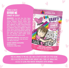 Weruva B.F.F. OMG - Best Feline Friend Oh My Gravy!, Tuna & Duck Devour Me with Tuna & Duck in Gravy Cat Food