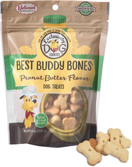 Exclusively Dog Cookies Best Buddy Bones Peanut Butter Flavor Training Treats, Natural and Made in The USA, 5.5 oz