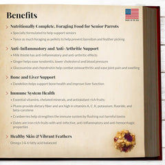 LAFEBER'S Senior Bird Nutri-Berries Pet Bird Food, Made with Non-GMO and Human-Grade Ingredients, 3 lb