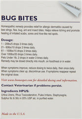 HomeoPet Bug Bites, 15 Milliliters each, Itch Relief for Dogs Cats and Other Animals