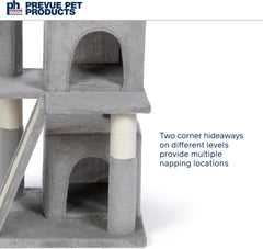Prevue Pet Products Kitty Power Paws Comfy Kitty Cat Tower in Gray