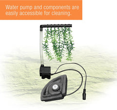 Zilla Spring Cave Décor with Blue LED, Rain Chamber, One Size, ECOM