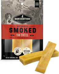 Barkworthies USA Hickory Smoked Yak Cheese - Large 2 Count (Pack of 1) - All-Natural, Smoky Aroma, Great for Large Breeds