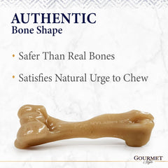 Nylabone Gourmet Style Femur Bone Strong Chew Toy for Dogs, Baby Back Rib Flavor, Large - Up to 50 lb., 1 Count