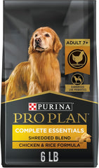 Purina Pro Plan Complete Essentials Shredded Blend 7+ Chicken & Rice Senior Dog Food