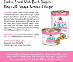Weruva Awesome Belly Wet Dog Food, Chicken, White Rice & Pumpkin with Papaya (Pack of 8)