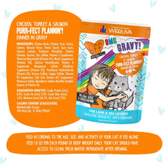 Weruva B.F.F. OMG - Best Feline Friend Oh My Gravy!, Purr-FECT Plannin'! with Chicken, Turkey & Salmon in Gravy Cat Food