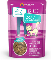 Weruva Cats in The Kitchen Slide N' Serve Grain-Free Natural Wet Pate Cat Food Pouches, Cat to The Future