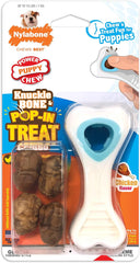 Nylabone Knuckle Bone & Pop-In Puppy Treat Toy Combo Power Chew Toy for Dogs, Dog Toys for Aggressive Chewers, Chicken Flavor