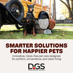 Dog Gone Smart The Dirty Dog Shammy - Fast Drying Plush Shammy Towel with Dual Hand Pockets and Elastic - Super Absorbent Microfiber and Machine Washable - Brown