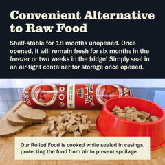 Redbarn Pet Products All-Natural Premium Rolled Dog Food, Lamb Recipe - Soft Semi-Moist Wet Formula for High Protein Diet, Training Rewards, & Treat Pill Concealer - 4 lb, 1 Count