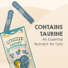 Savory Spoonables with Real Tuna, Chicken & Duck, Tube, Triple Flavor Squeezable Lickable Wet Treats for Cats with Built-in Spoon for Less Mess