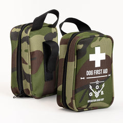 Operation Good Boy Tactical Pet First Aid Kit - Essential Supplies for Canine Mishaps - Lightweight, Waterproof Nylon Tote with Antiseptic Wipes, Antibiotic Ointment, Dressing, and Gauze