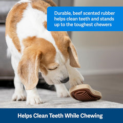 PetSafe Busy Buddy Slab o’ Sirloin Dog Toys – Treat Ring Holding Chew Toy – BPA Free Rubber – Beef Scented – Interactive Pet Puzzle for Boredom or Separation Anxiety – Small to Medium Dogs