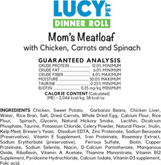 Lucy Pet Dinner Rolls-Mom's Meatloaf Chicken with Carrots and Spinach 2.75oz/1 ea